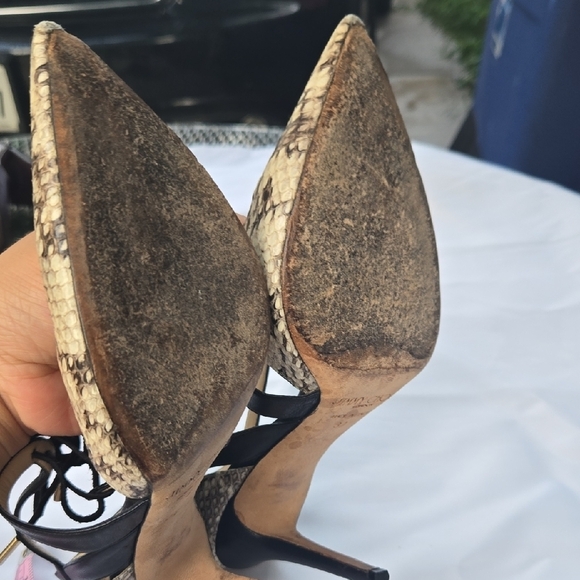 Jimmy Choo Black and Tan Heels - Picture 5 of 8